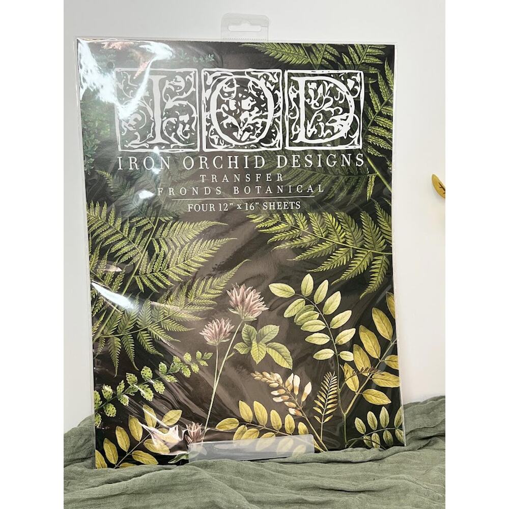 Fronds - IOD Transfer Pad - Four 12"x16" Sheets - Brand New